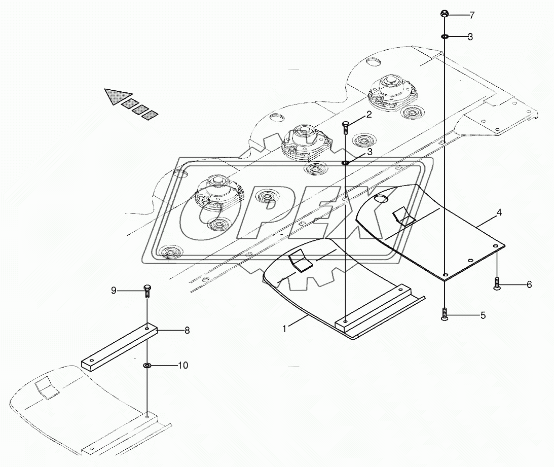 High-cut skid/Wear skid