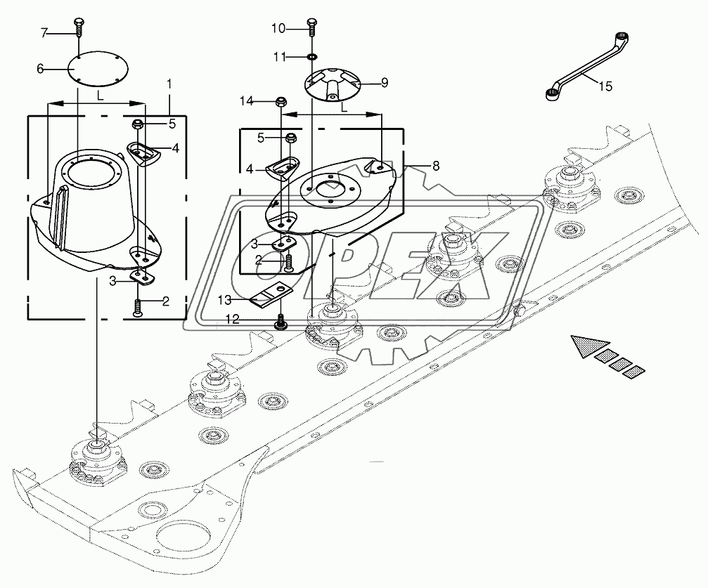 Blade fastening