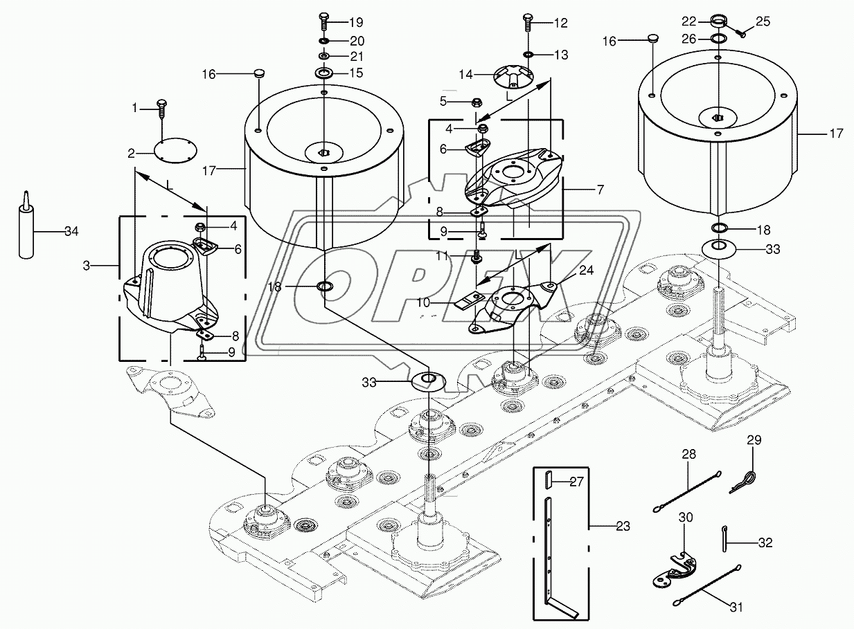 Quick coupler/Swath drum EasyCut 28P