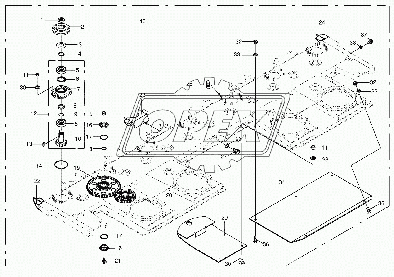 Cutter bar with bearings - EasyCut 32P