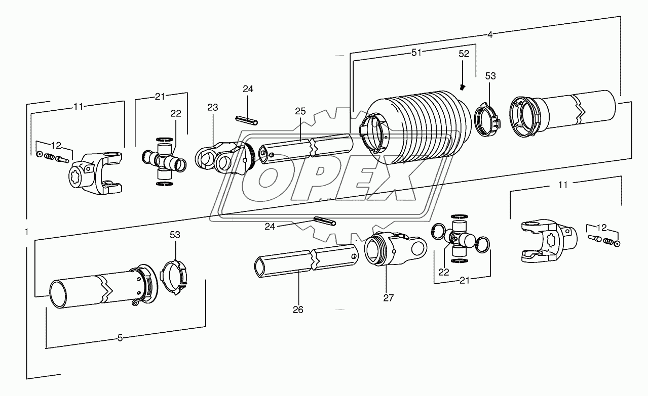 P.T.O shafts-W2300-SC15-660