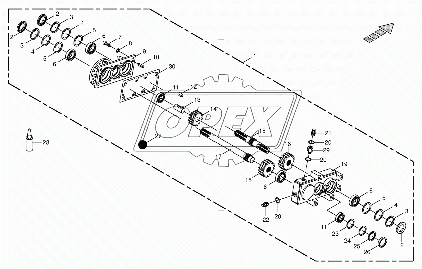 Gearbox inside-Addition JD/NH