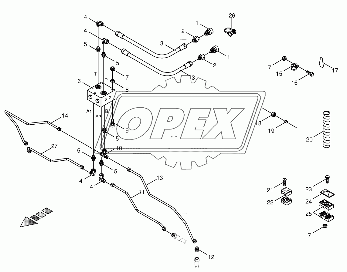 Hydraulics-pivoting frame