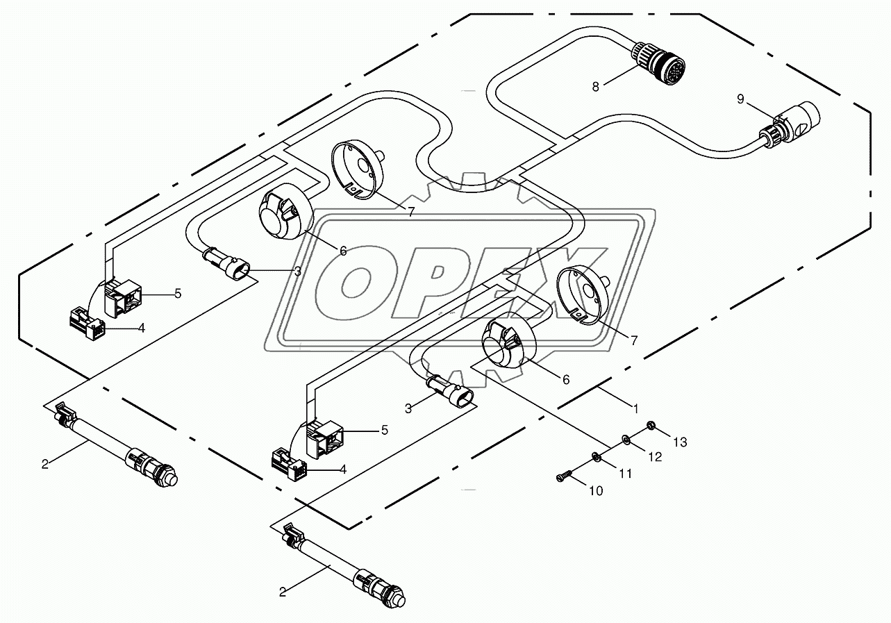 Wiring harness Adapter frame 1