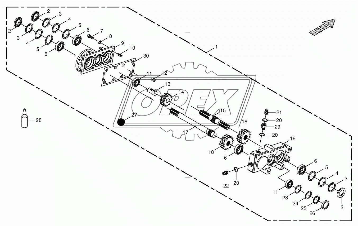 Gearbox inside-Addition JD/NH