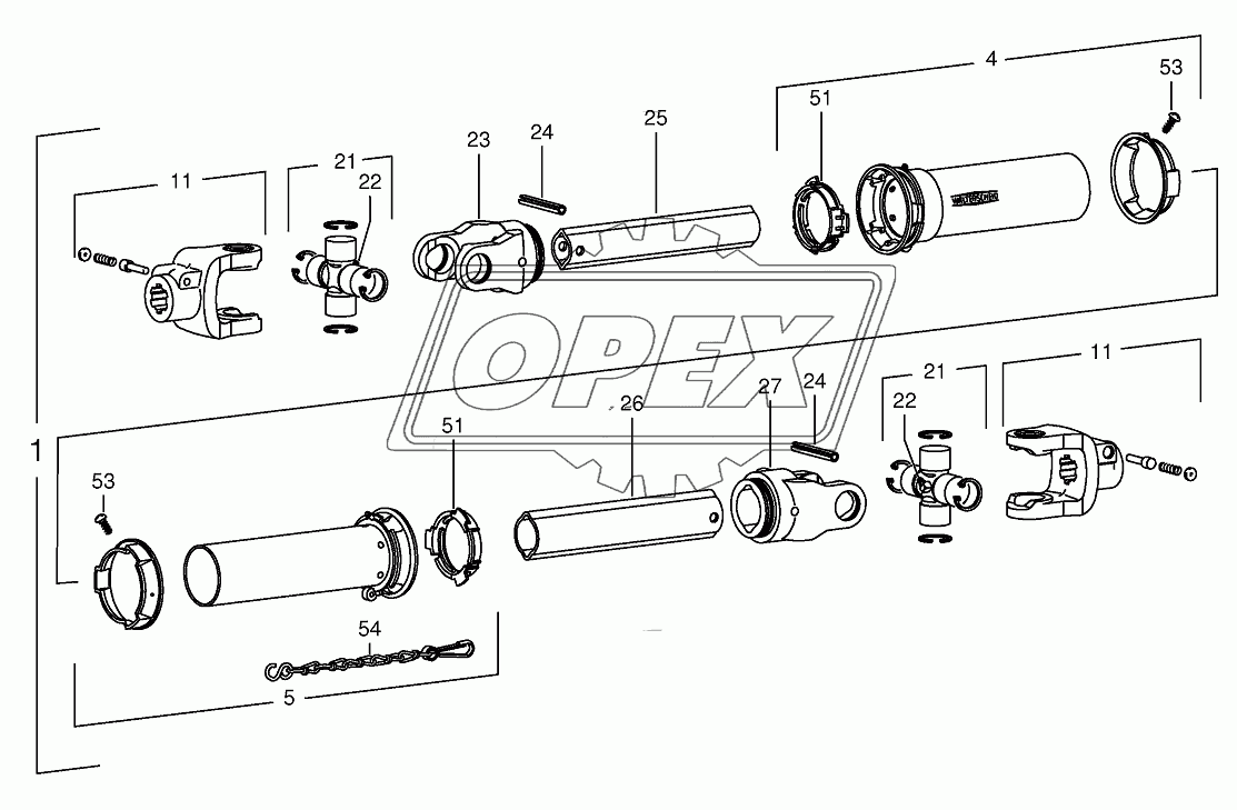 Pto drive shaft 820001 - 1