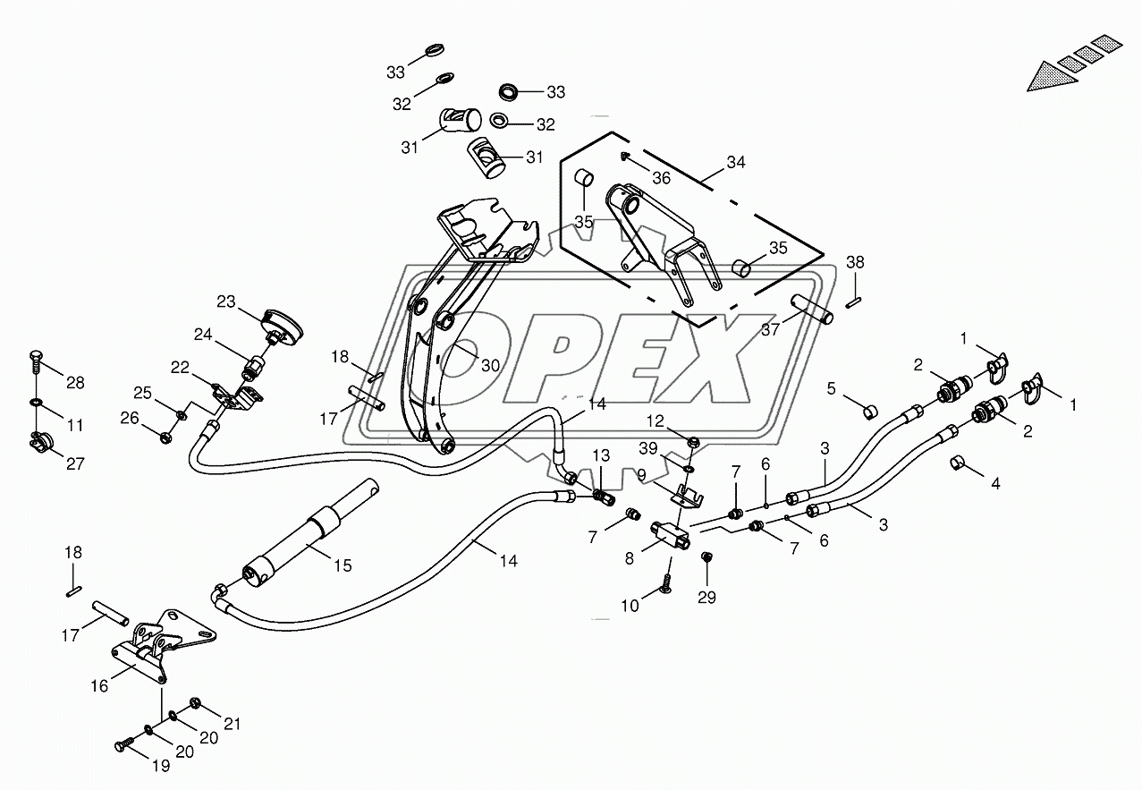 Hydraulic spring compensation