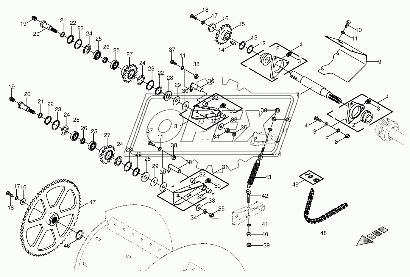 Auger gear 619440 - 752300