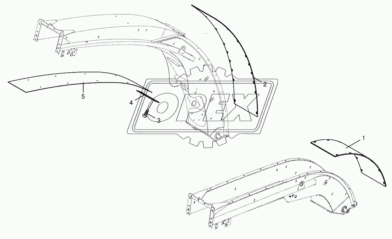 Upper discharge chute-HD parts