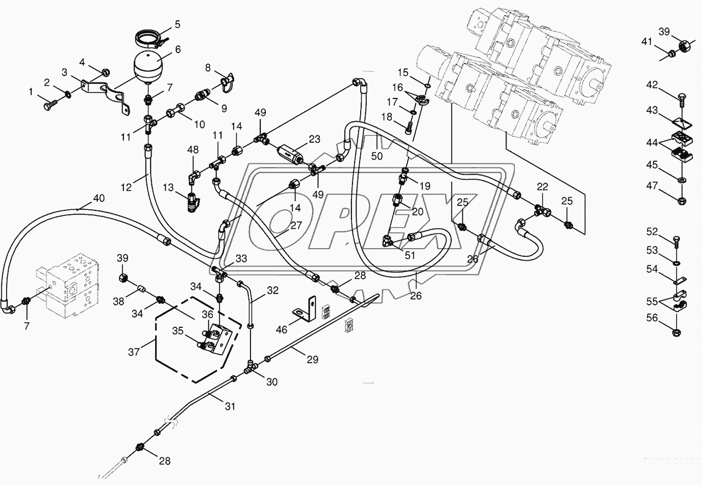 Charge pressure lines-back 1