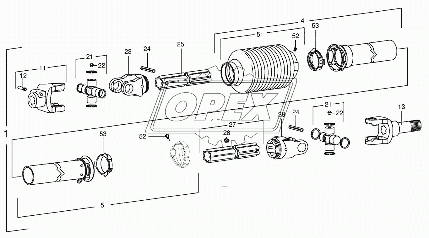 P.T.O shafts-roller drive