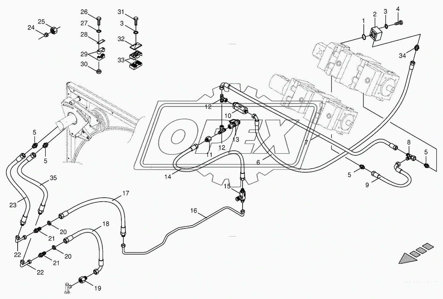 Charge pressure lines-back 2