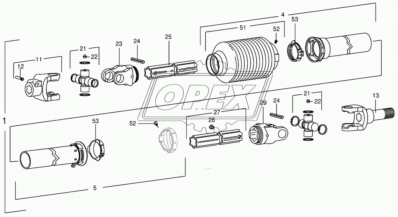 P.T.O shafts-roller drive