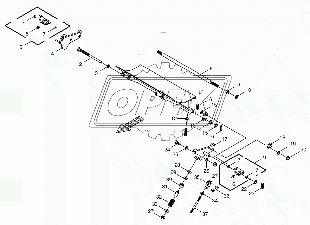 Drum base-spring-mounted