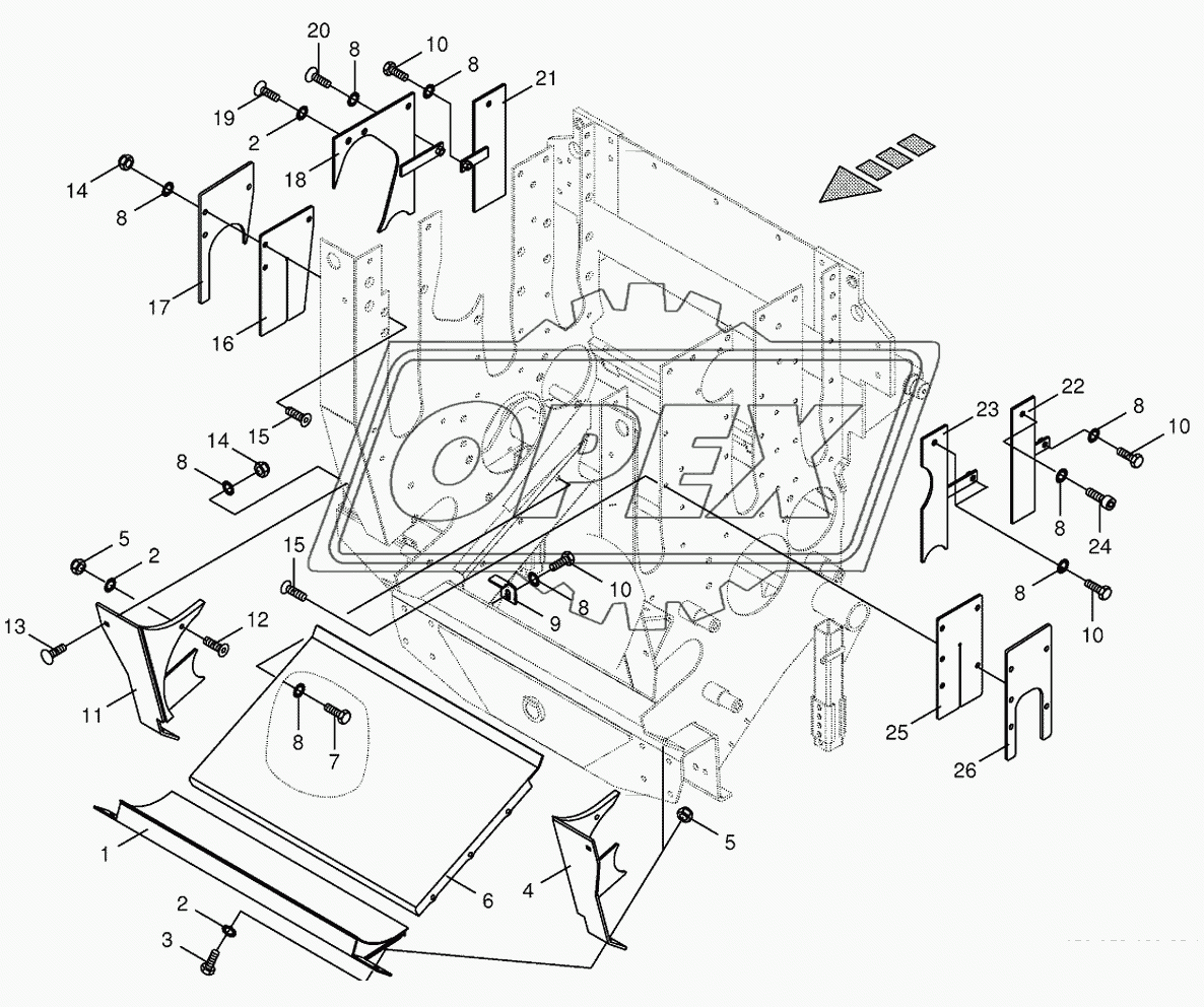 Grain collecting plate/slotted cover