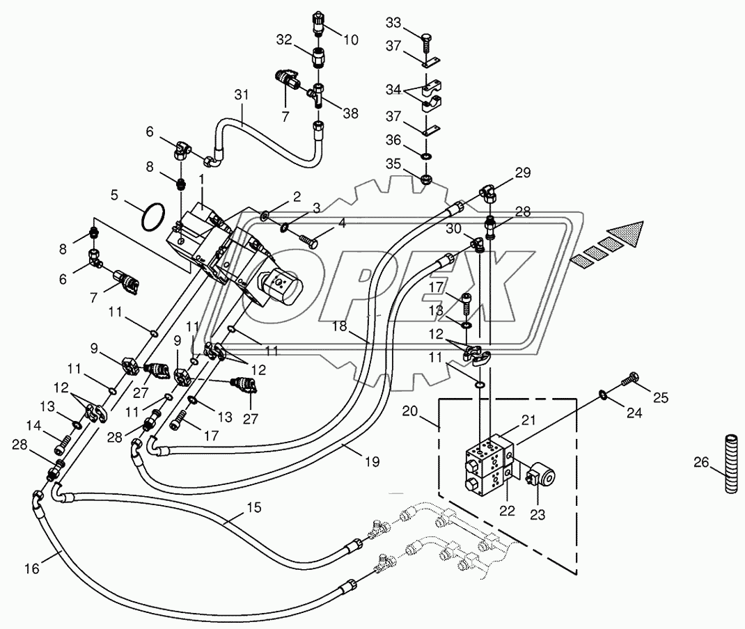 Traction drive pump