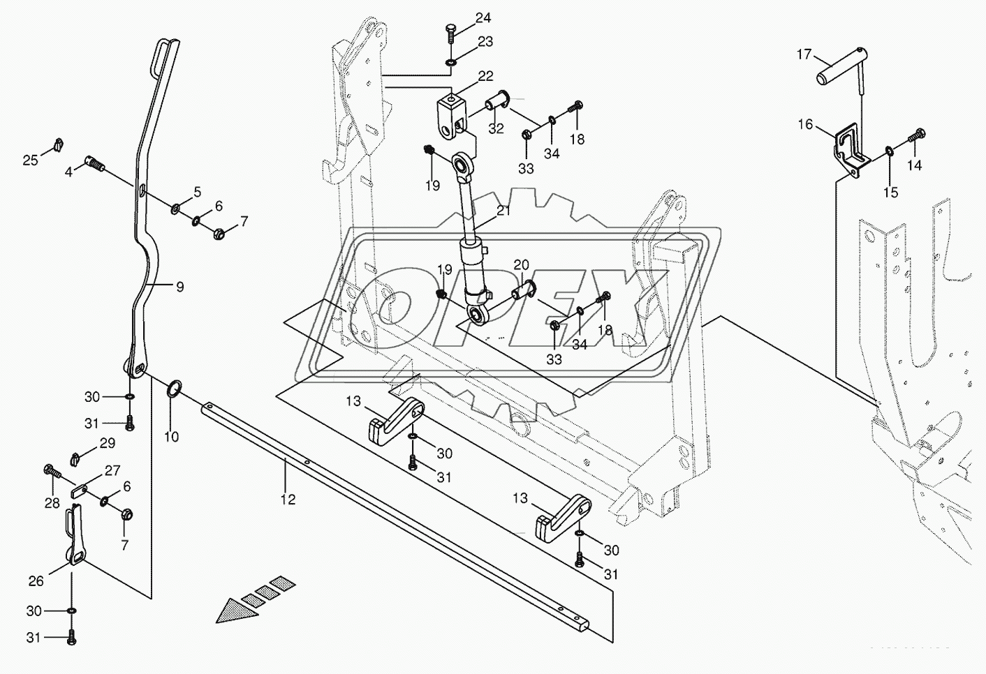 Lateral flotation system/Locking mech.