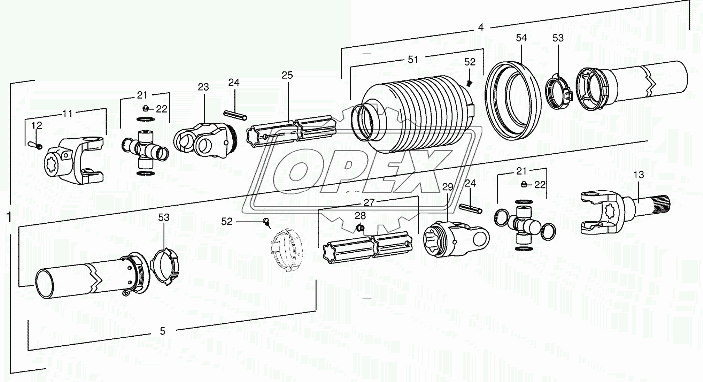 P.T.O shafts-roller drive