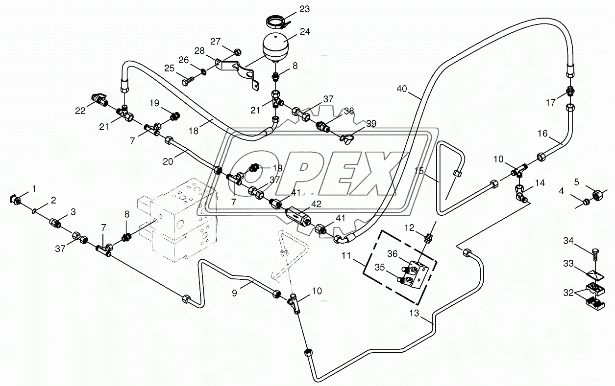 Charge pressure lines-back