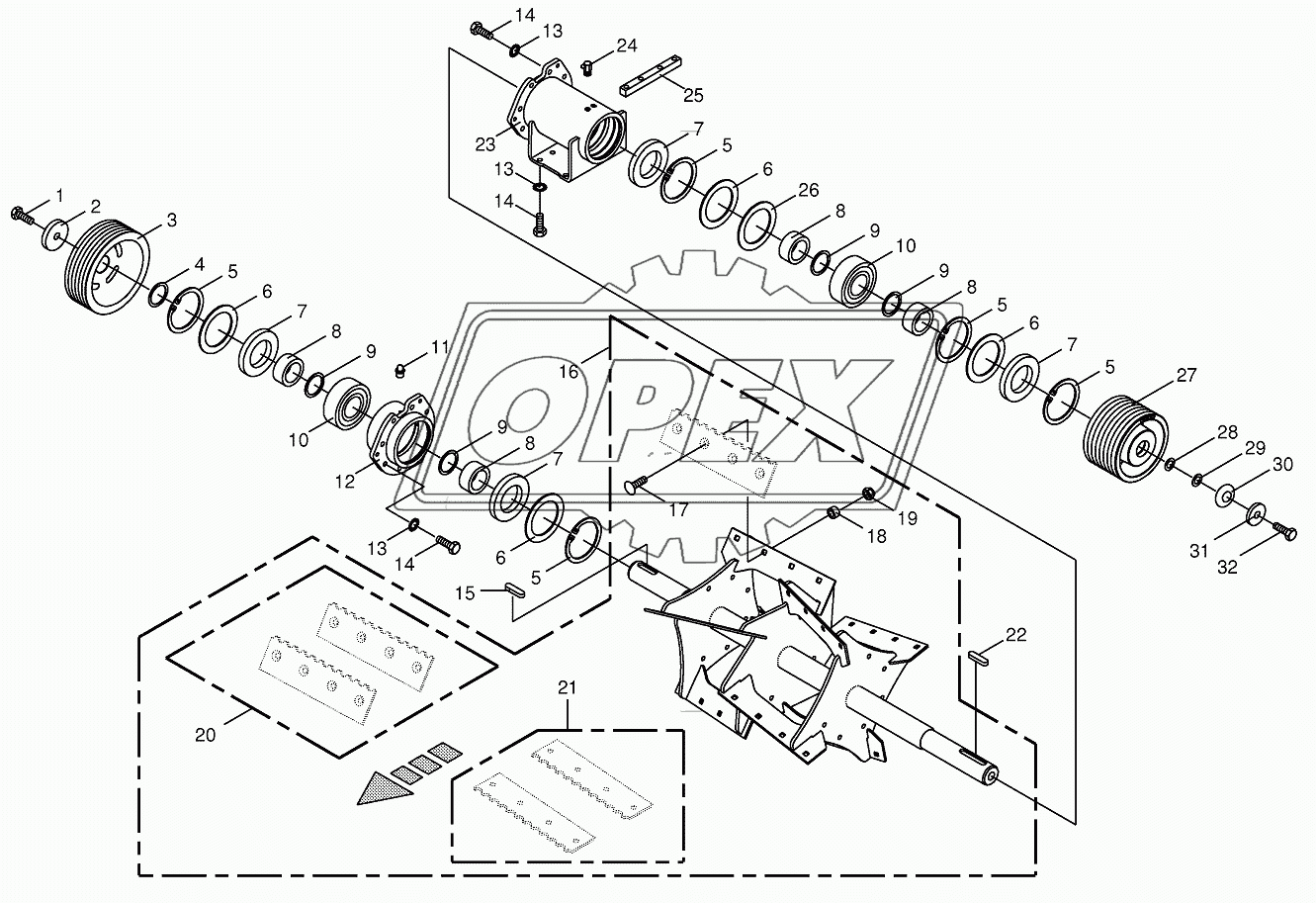 Discharge accelerator/bearing