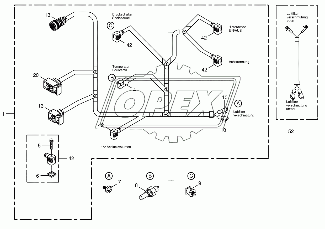 Wiring loom SD1,sensors,senders