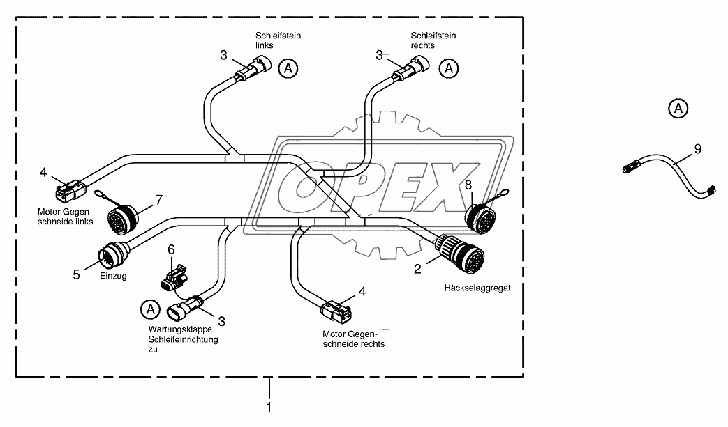 Wiring Harness - chopping aggregate