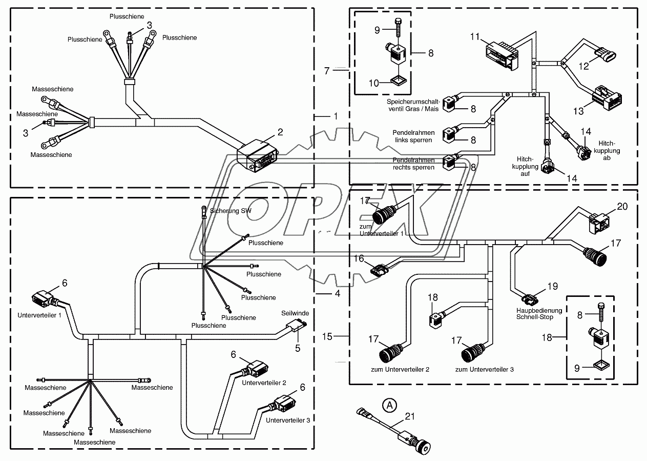 Several wiring looms 3