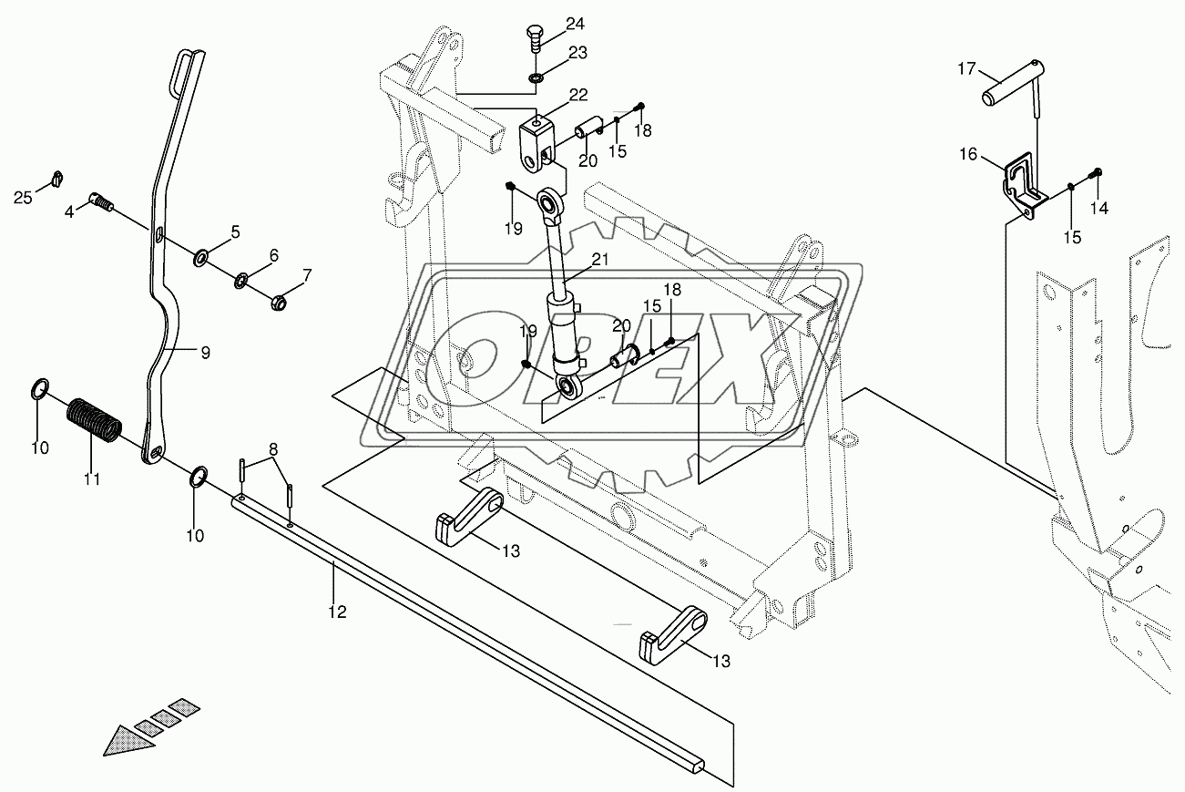 Lateral flotation system/Locking mech.