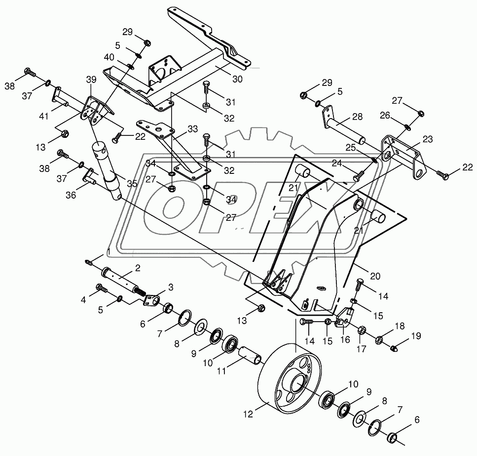 Tensioning device- main drive