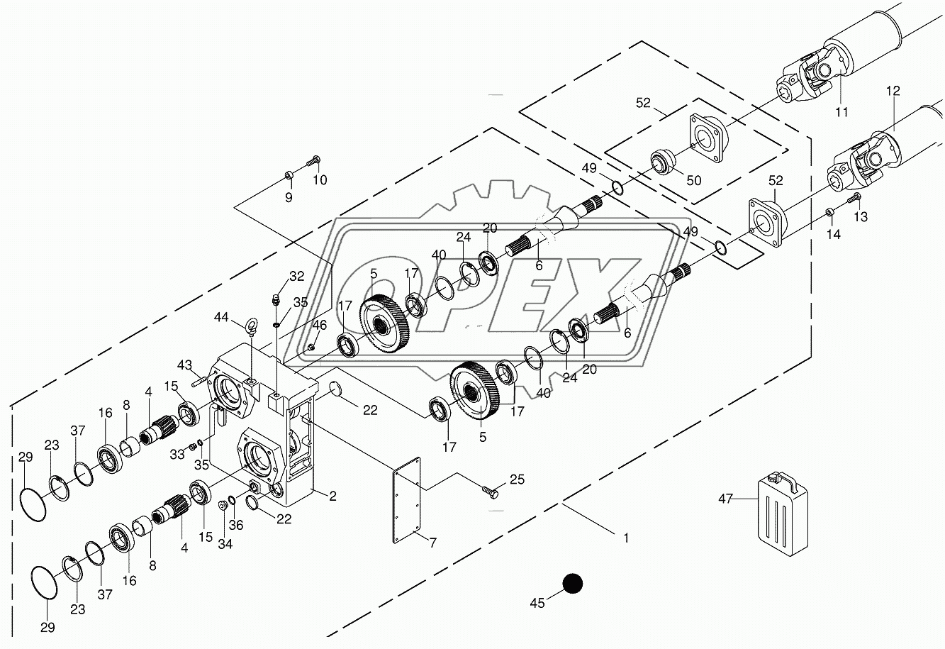 Auxiliary gearbox / Drive