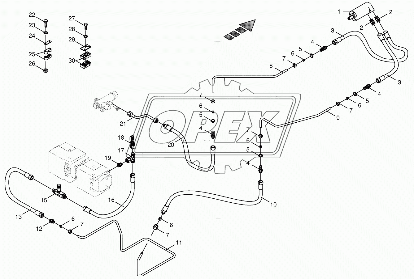 Hydraulics - sieve drive