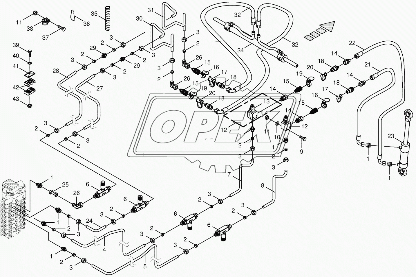 Hydraulics- sharpening device/transv. ground following