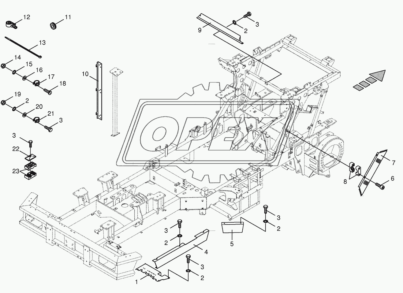 Wiring harness fastening