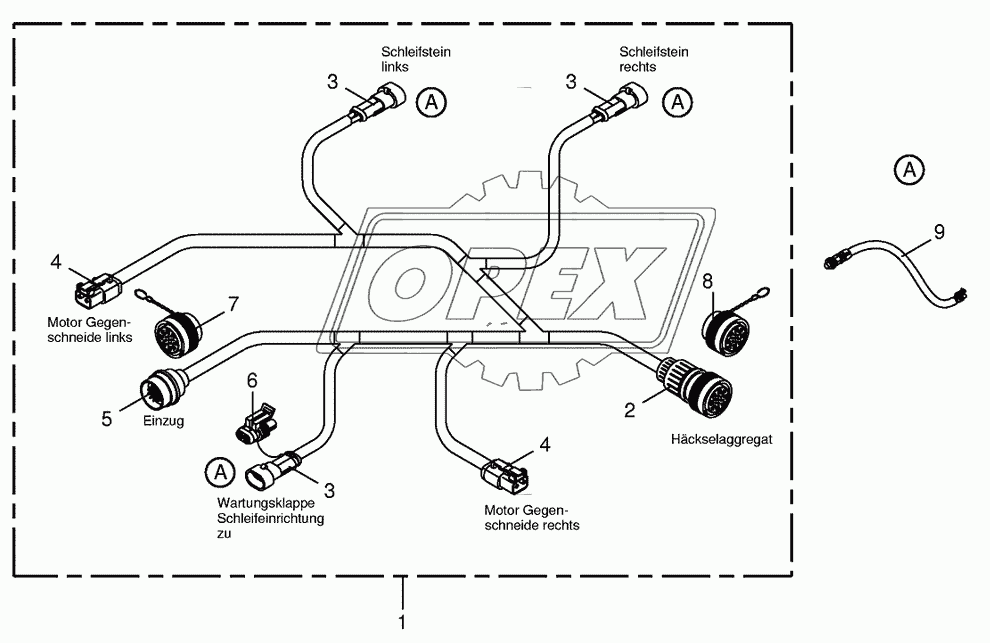 Wiring Harness- chopping aggregate