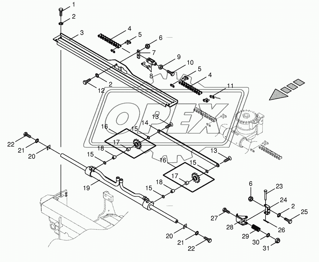 Sharpening device drive