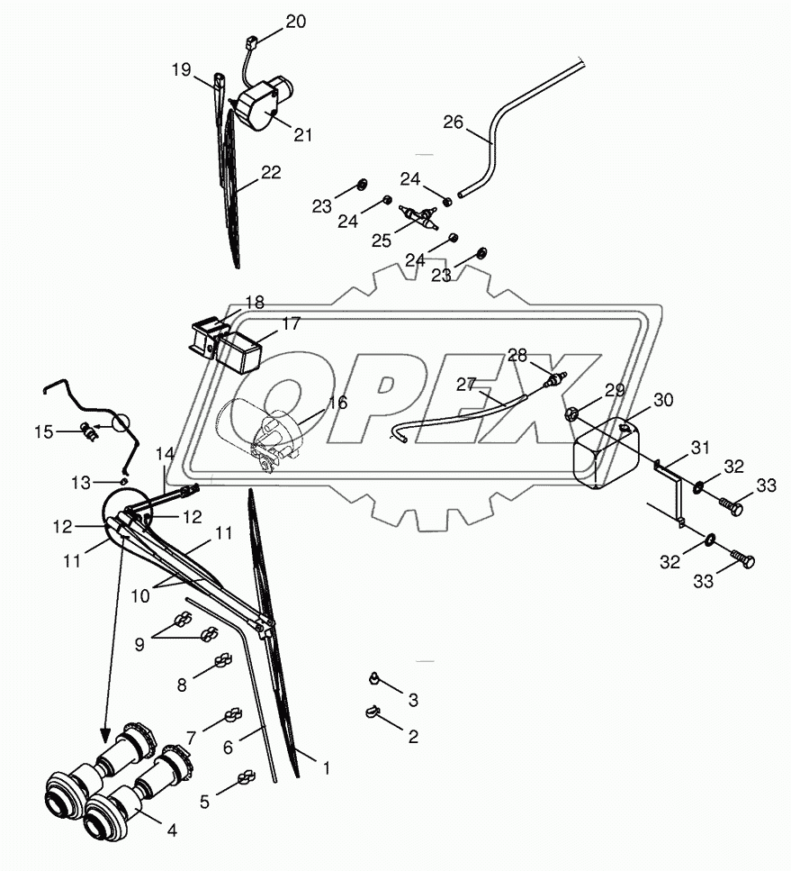 Glass wiper