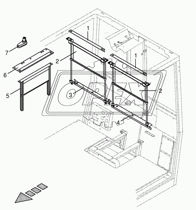 Rear blind/lateral blind