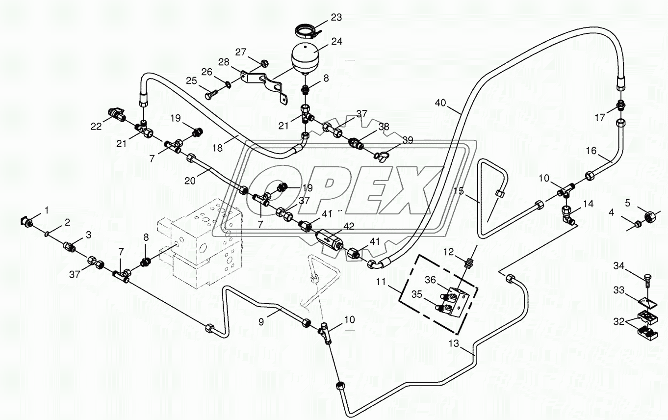 Charge pressure lines- back