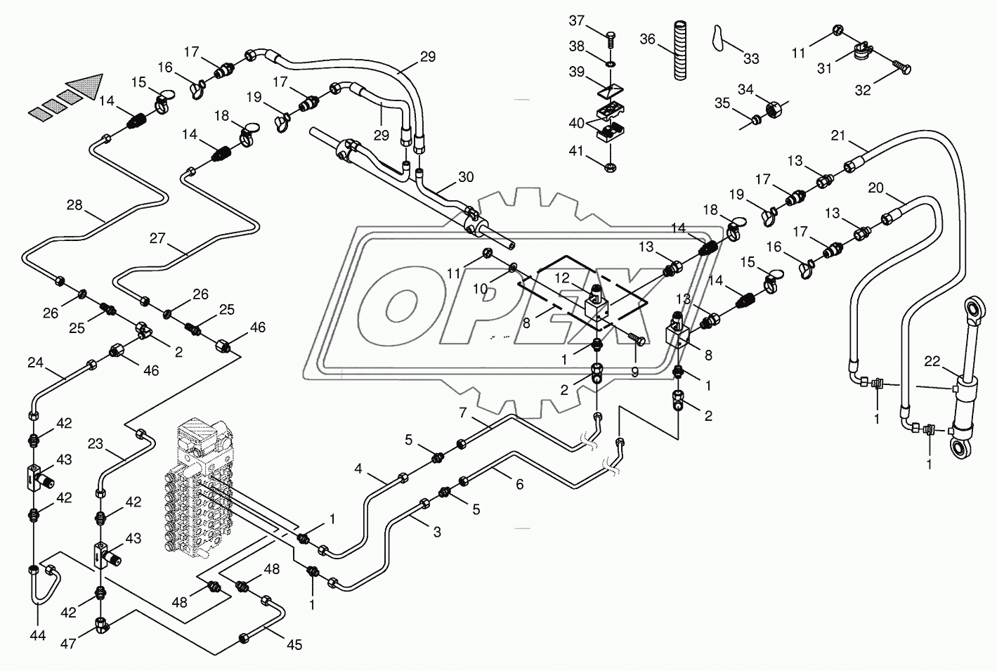 Hydraulics- sharpening device/transv. ground following