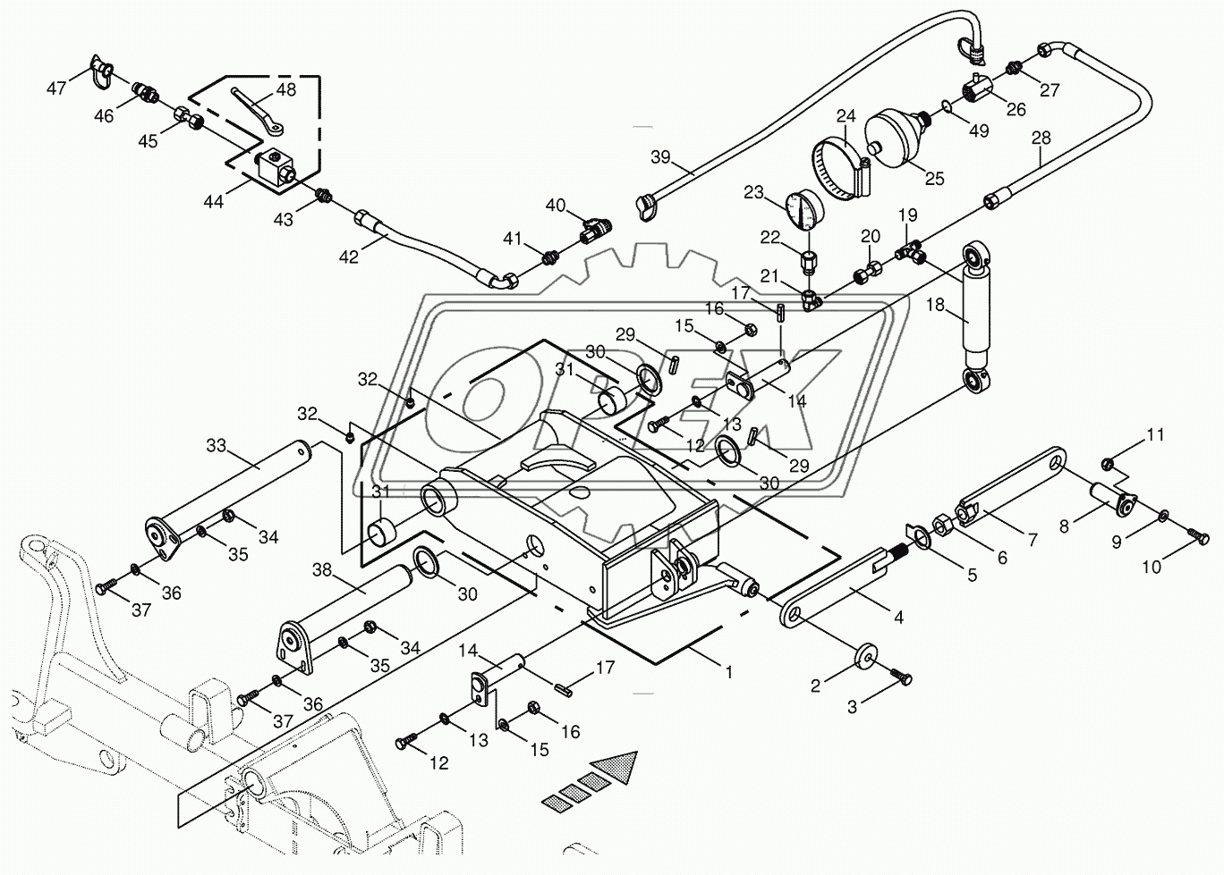 Steering axle rocker arm