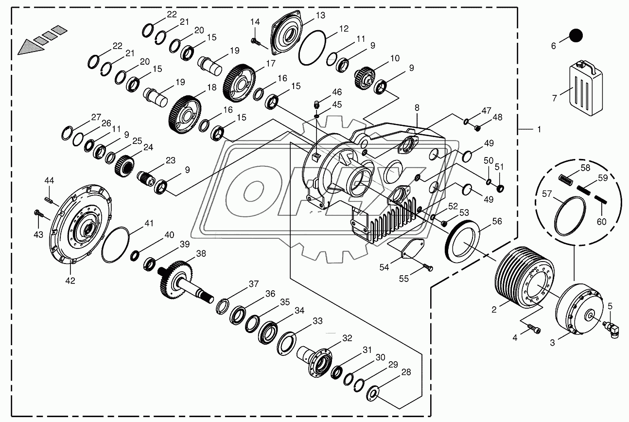 Motor output gear