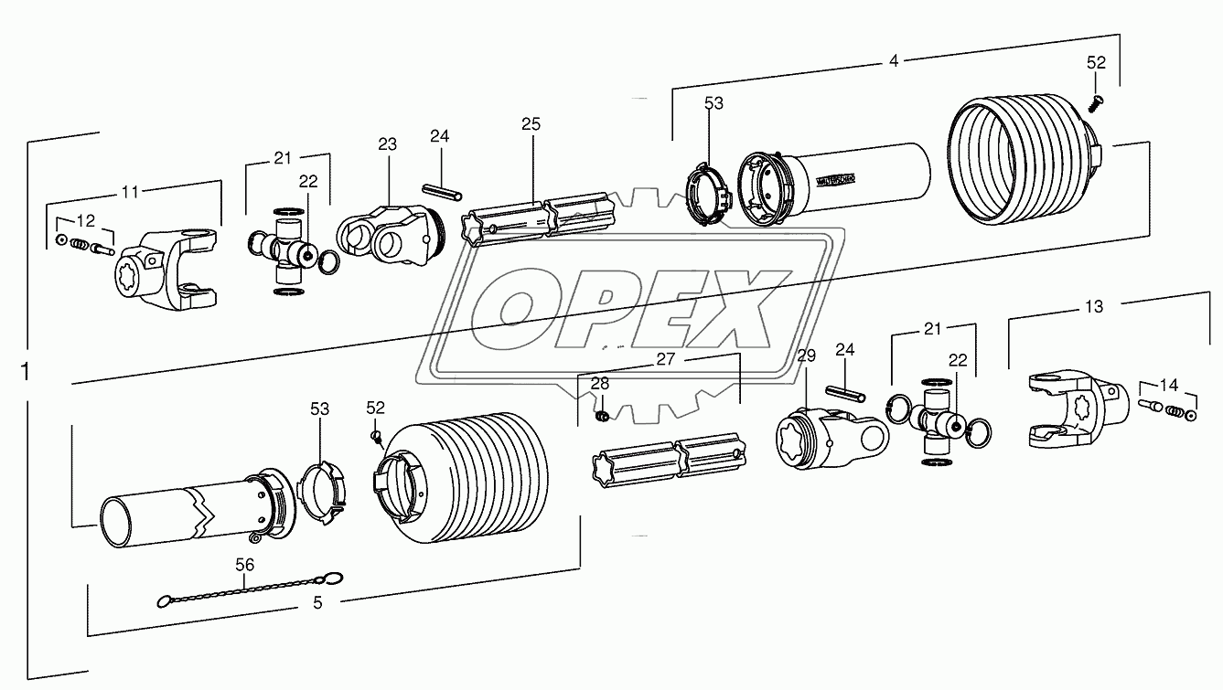 P.T.O shafts -drive - Pick-up