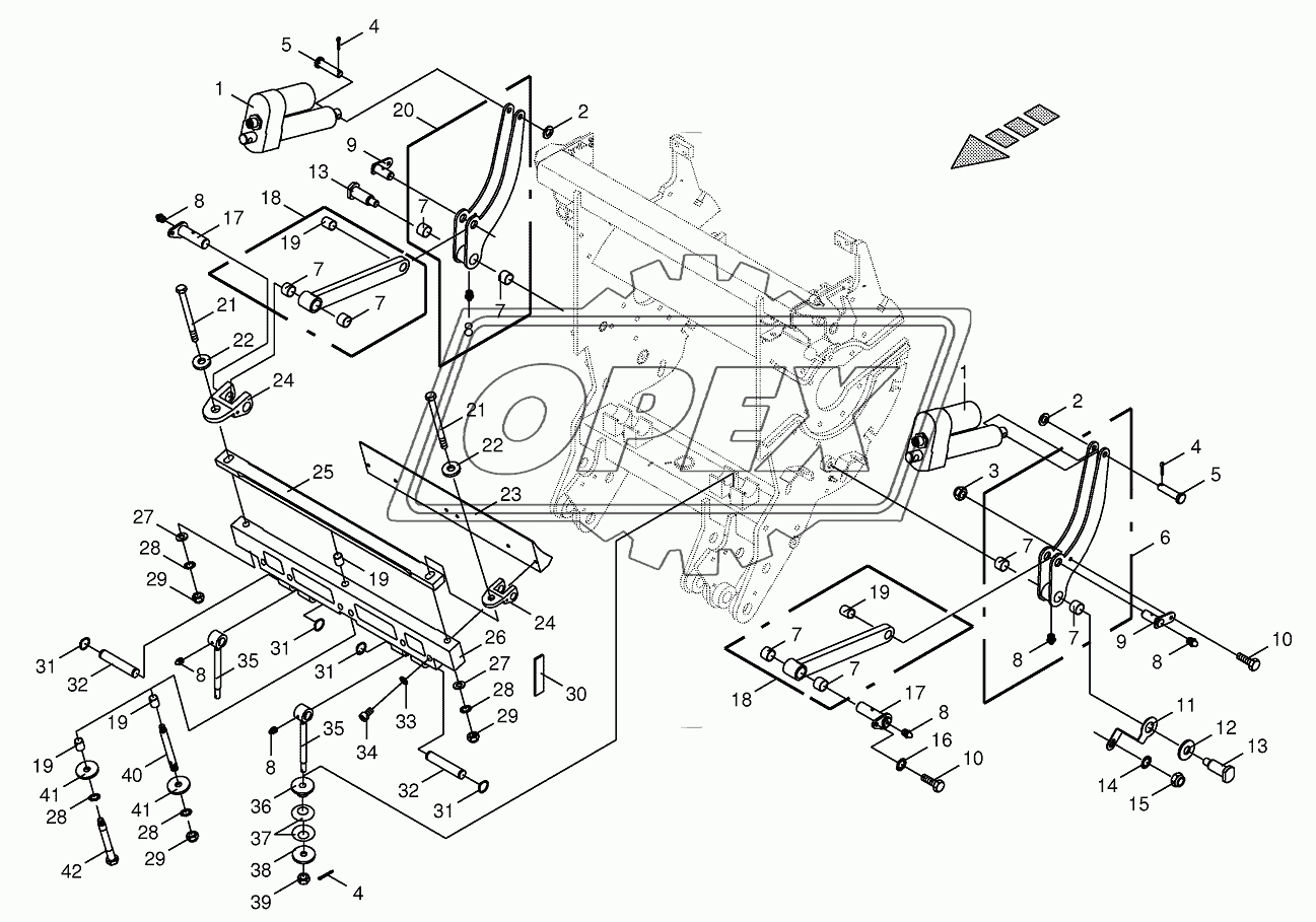 Shear bar adjustment