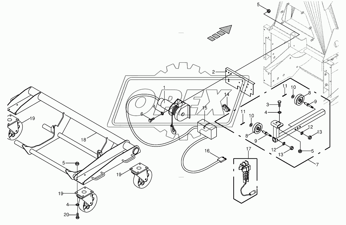 Rope winch / Installation car 1