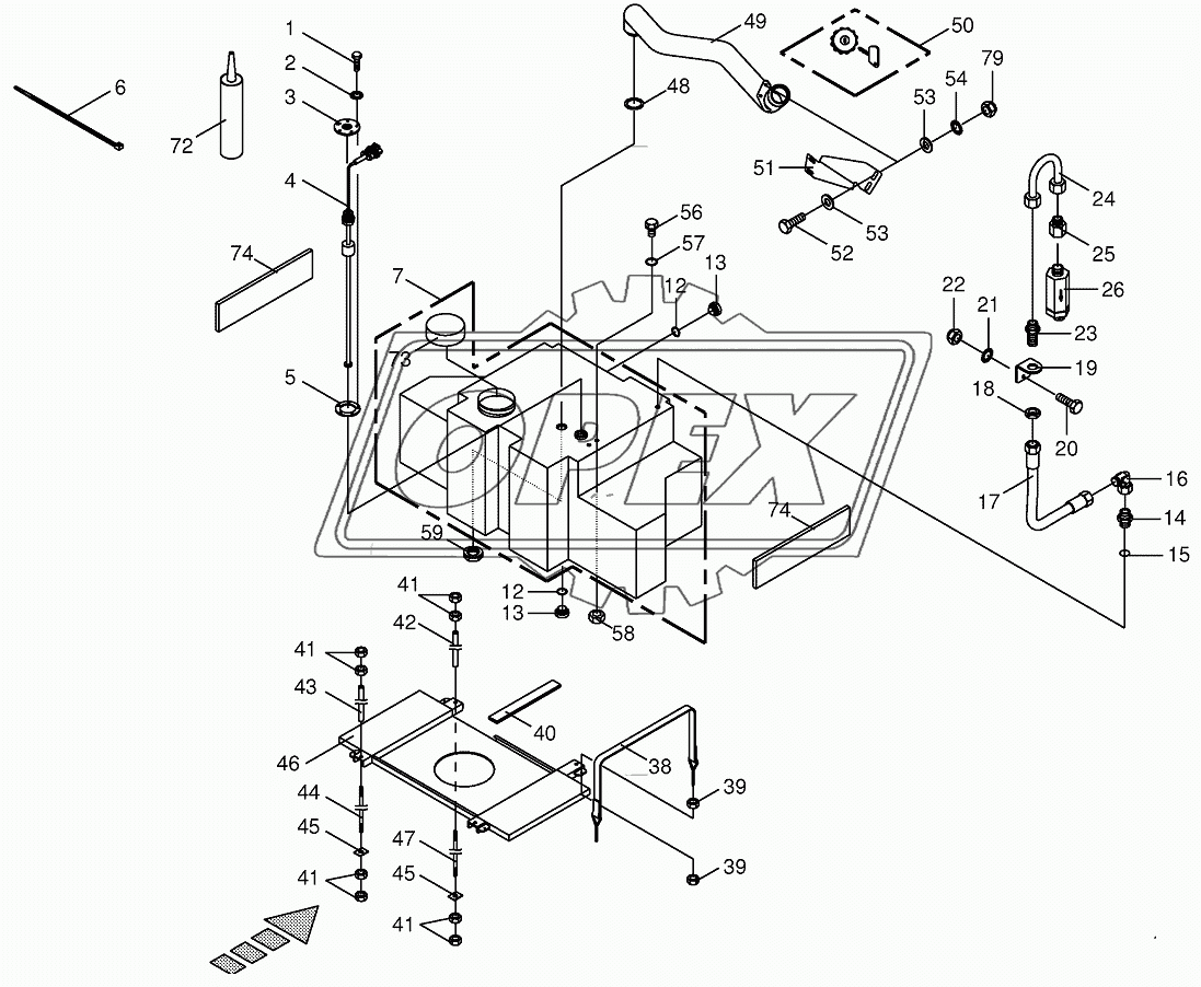 Additional tank for silage agent system