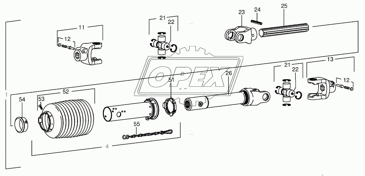 P.T.O shafts-roller drive