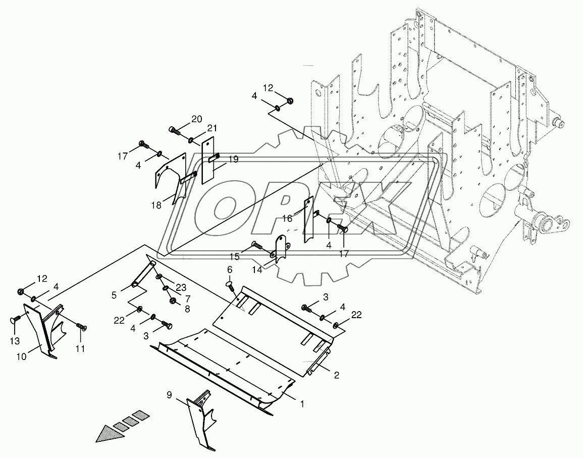 Grain collecting plate/slotted cover