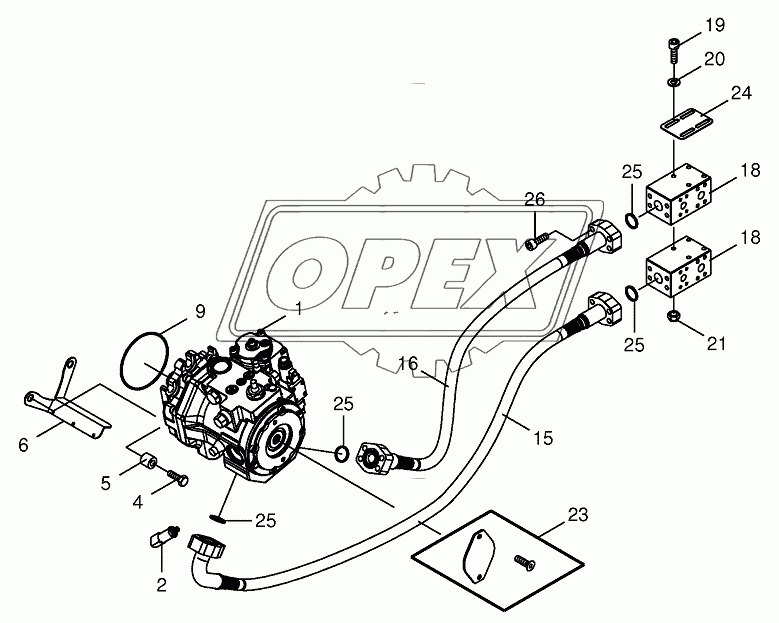 Traction drive pump