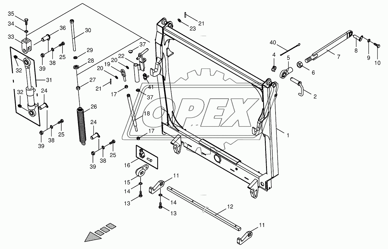 Pivoting frame