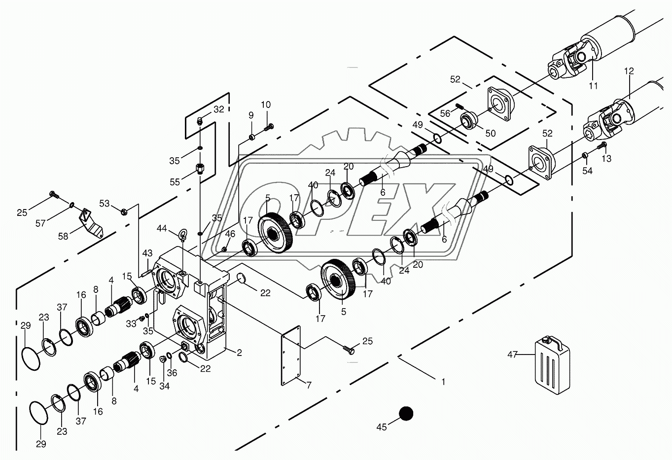 Auxiliary gearbox/Drive